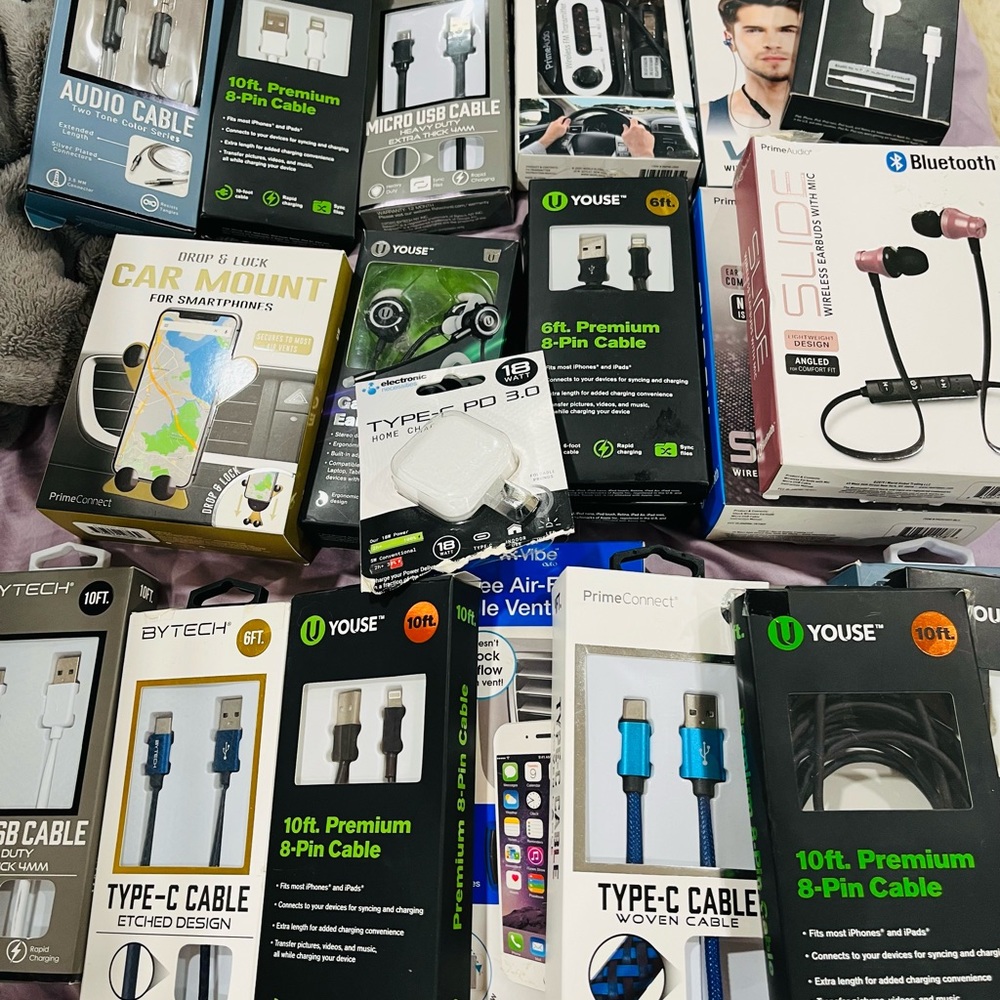42 New items all from Five Below, one lot! Cell phone accessories .